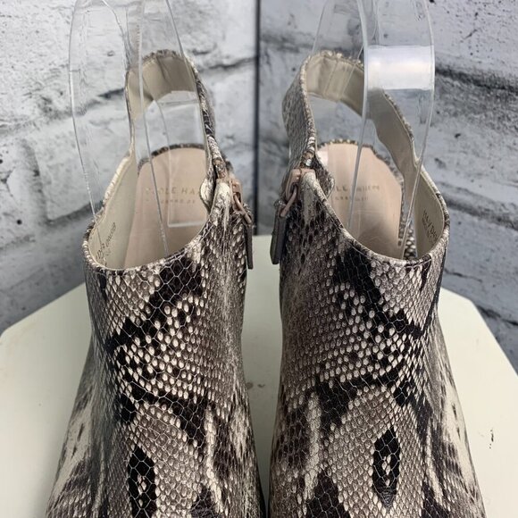 Cole Haan Snakeskin Open Toe Sling Back Stiletto Mule Pump - Picture 5 of 12